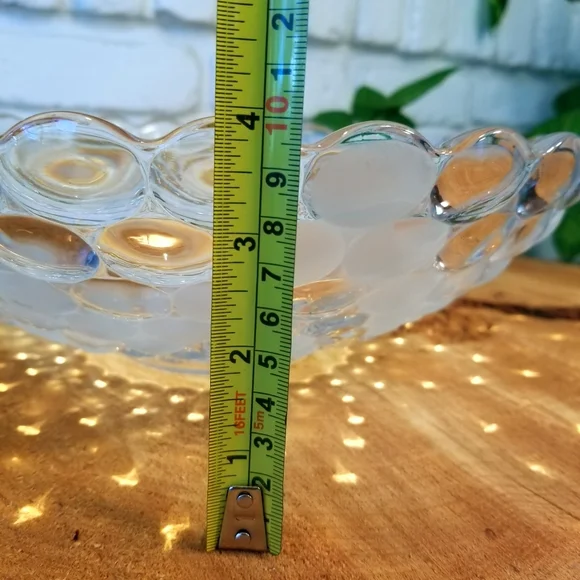 Vintage 12" Bubble Glass Centerpiece Bowl - Picture 4 of 9